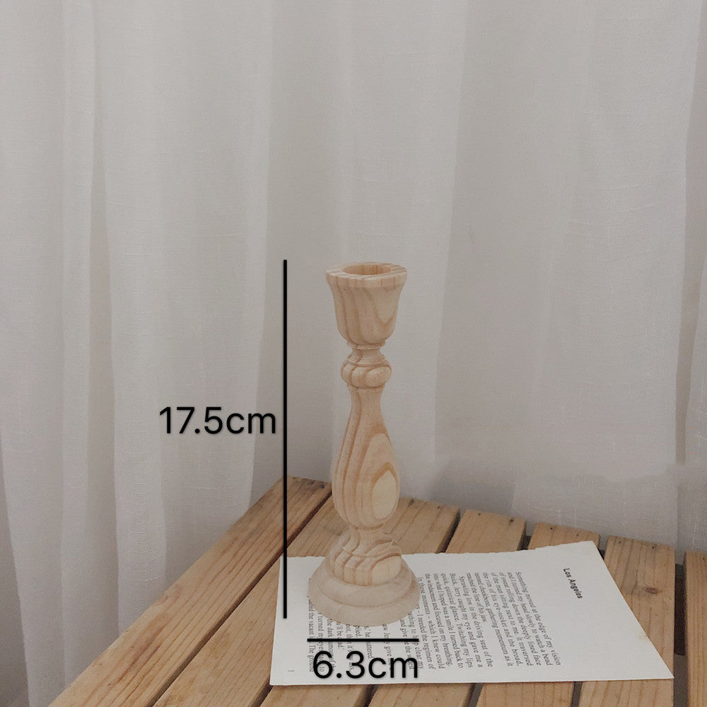 wooden candle holder