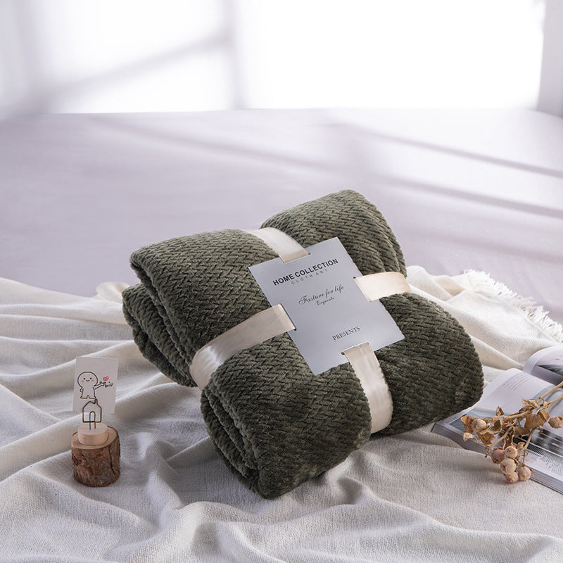 Thick winter throw blanket
Textured flannel sofa blanket