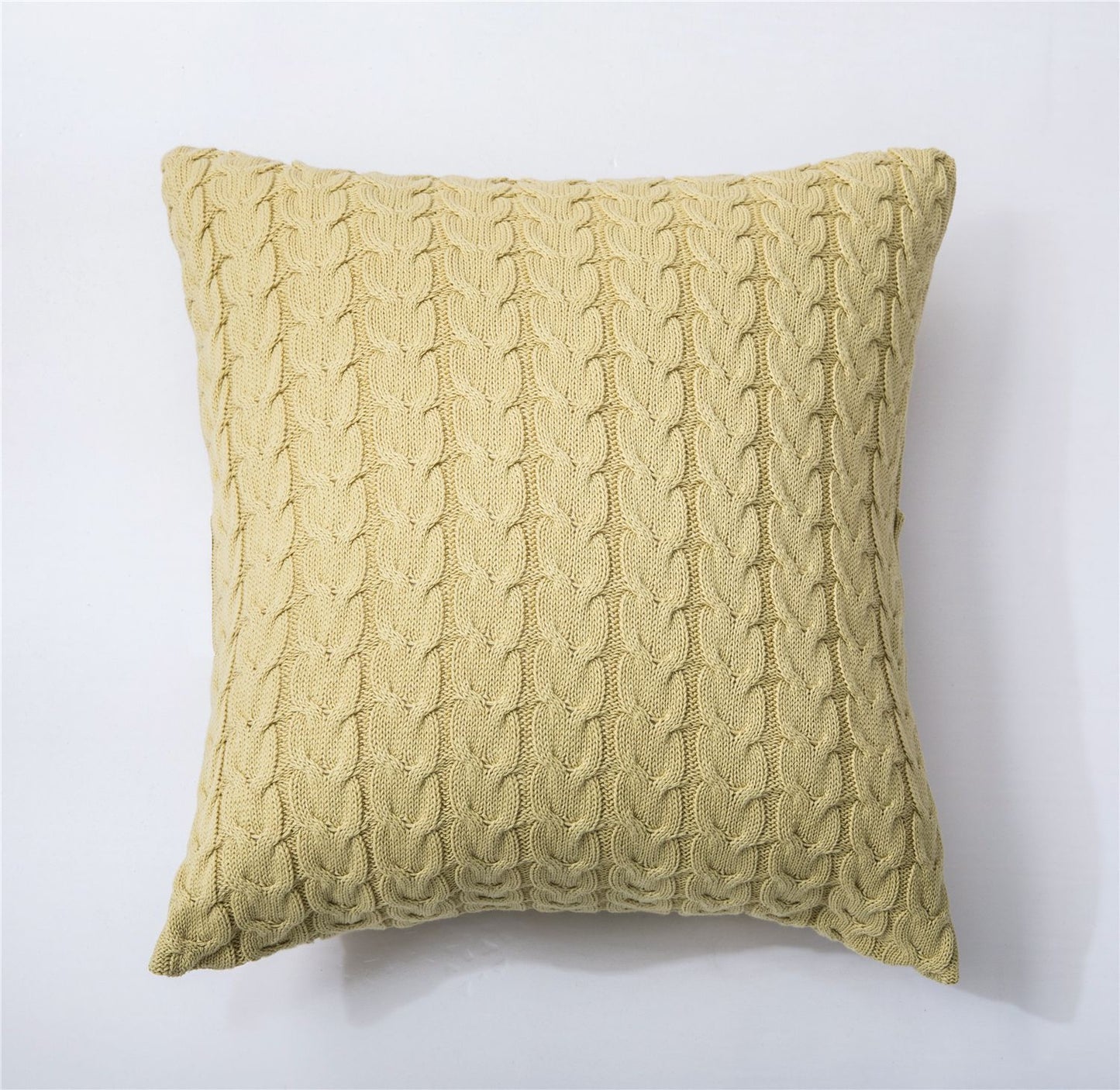 Woven Nordic minimalist pillowcase on a modern sofa in a neutral living room