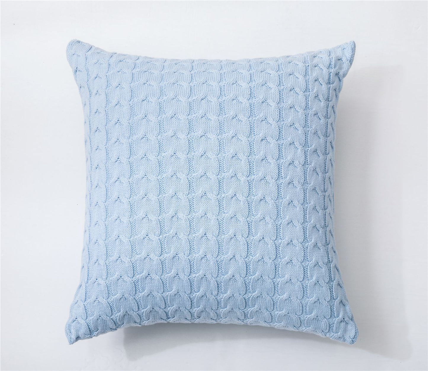 Woven Nordic minimalist pillowcase on a modern sofa in a neutral living room