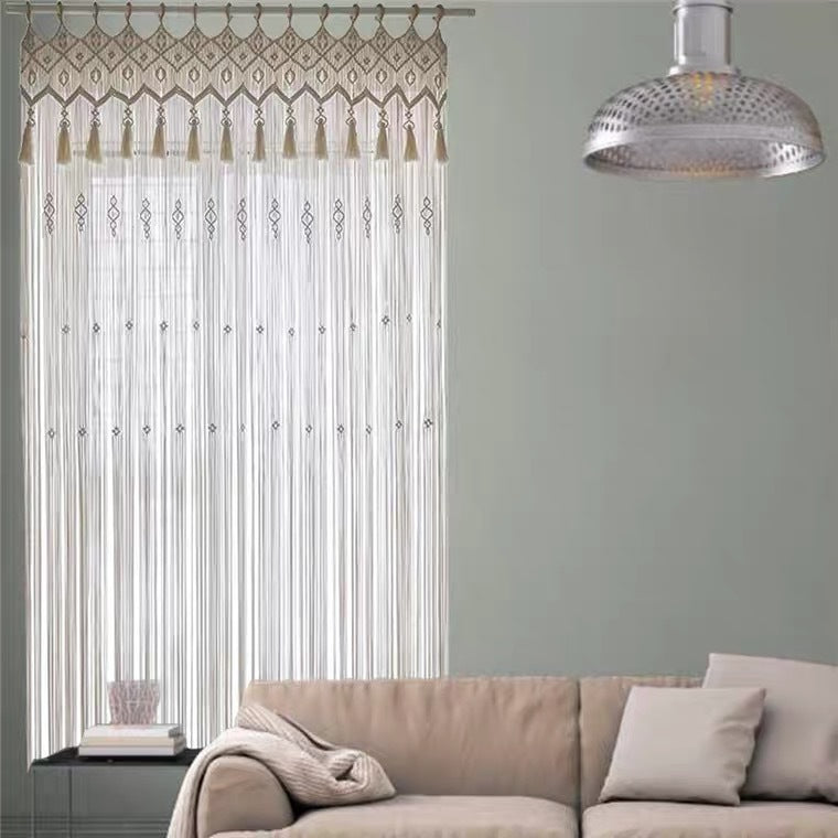 Bohemian Hand-Woven Tapestry Curtain – Decorative Hanging Partition & Wedding Backdrop - AVENWU