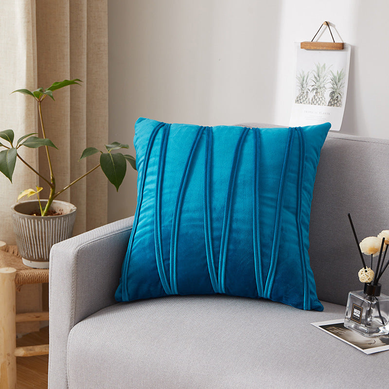 Vertical Stripe Velvet Cushion Cover – Soft Decorative Pillowcase for Sofa & Bed