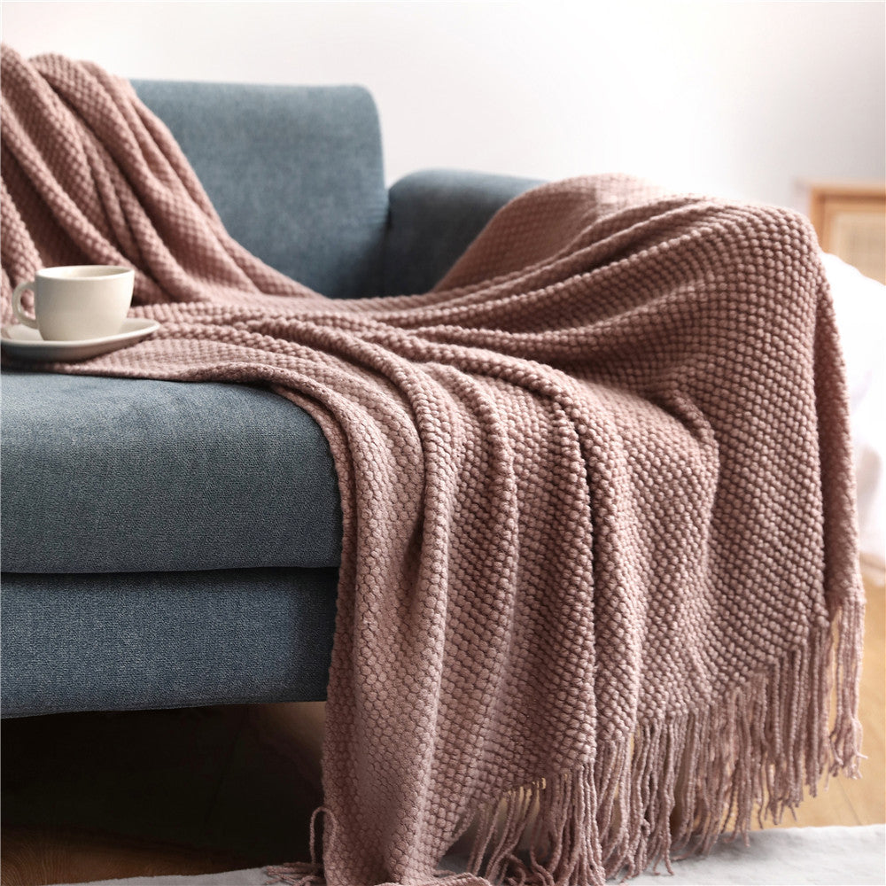 Sofa throw blanket
Decorative knit throw
