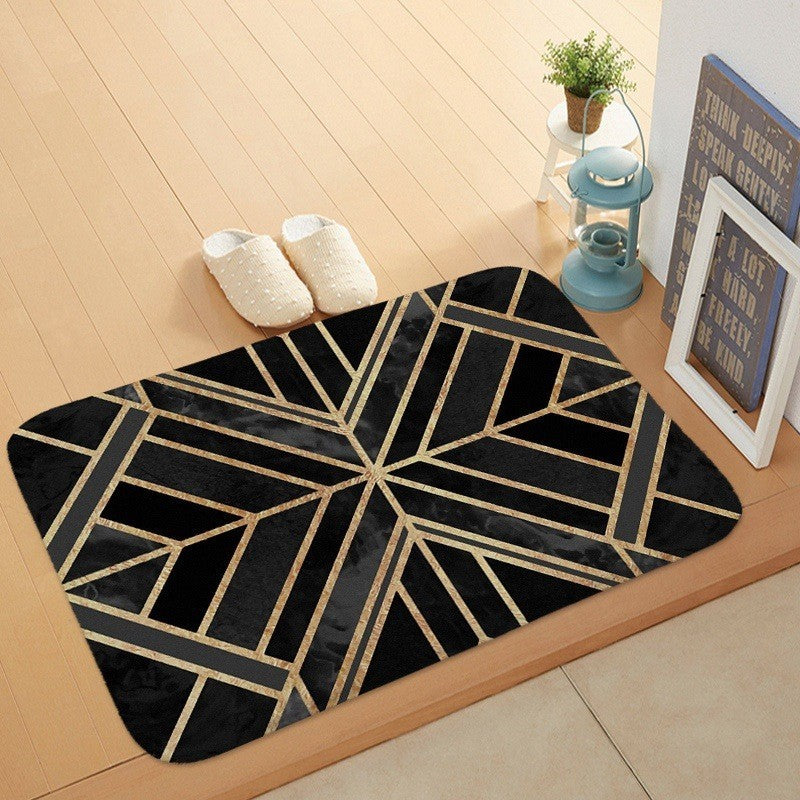 Coral velvet door mat
