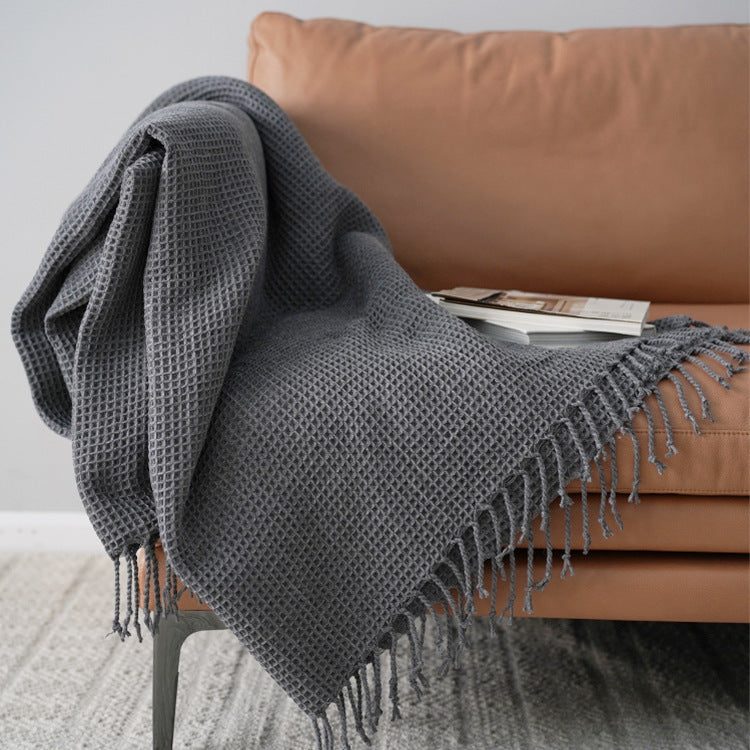 Solid Color Sofa Blanket