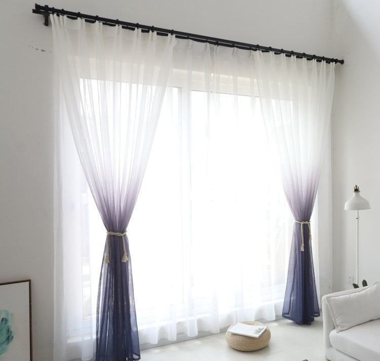 "Stylish Gradient Printed Curtains – Elegant Light-Filtering Screens" - AVENWU