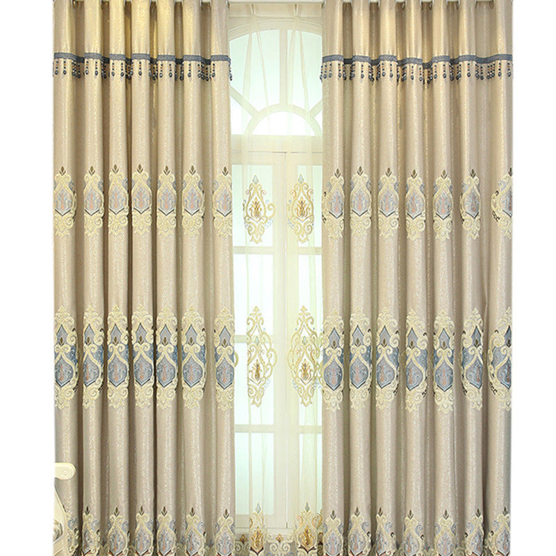 Elegant European Embroidered Mesh Curtains – Sheer Luxury for Living Room & Bedroom - AVENWU