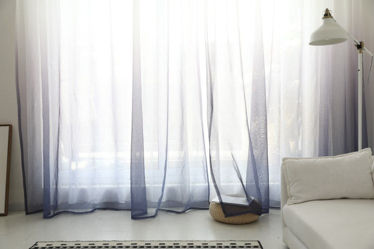 "Stylish Gradient Printed Curtains – Elegant Light-Filtering Screens" - AVENWU