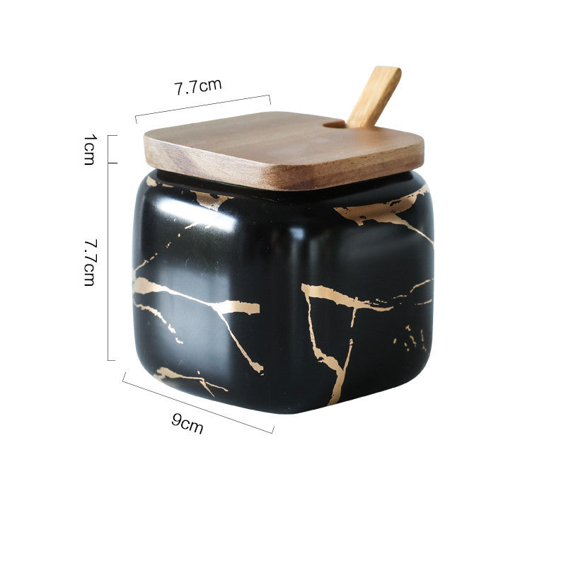 Nordic gold marble jar set with luxury modern home décor design.