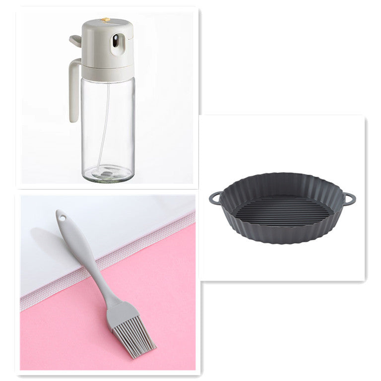 Premium 2-in-1 Oil Sprayer Bottle and dispenser for cooking and grilling.