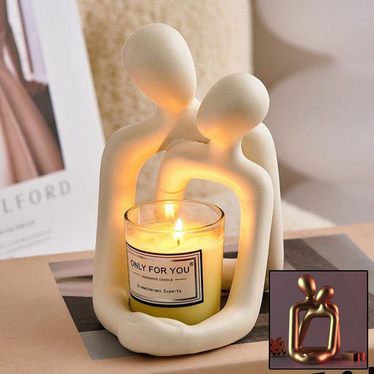 Romantic couple resin statue for modern home décor and gifting.