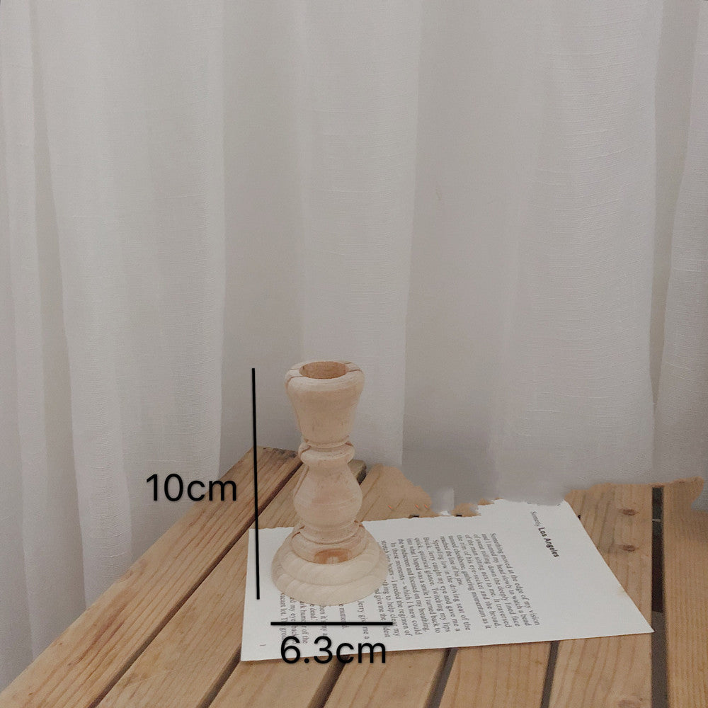 wooden candle holder
