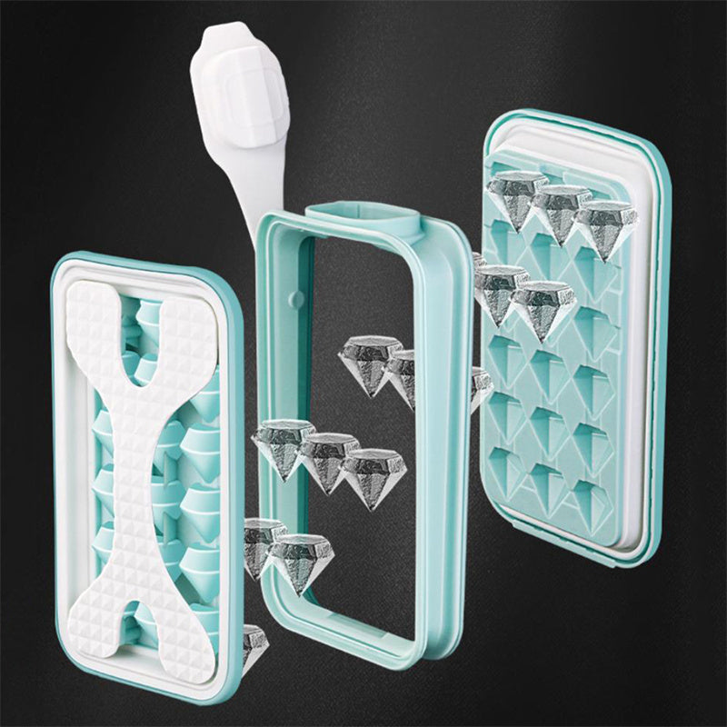 Portable silicone ice ball mold and water bottle for summer drinks.
