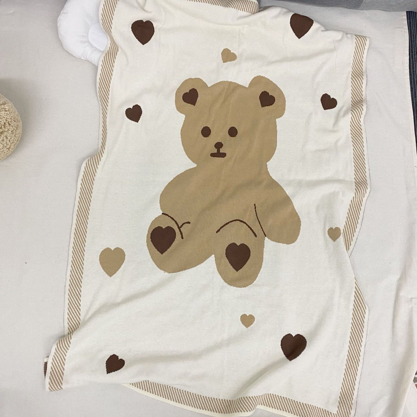 Warm knitted baby blanket
Stroller baby blanket