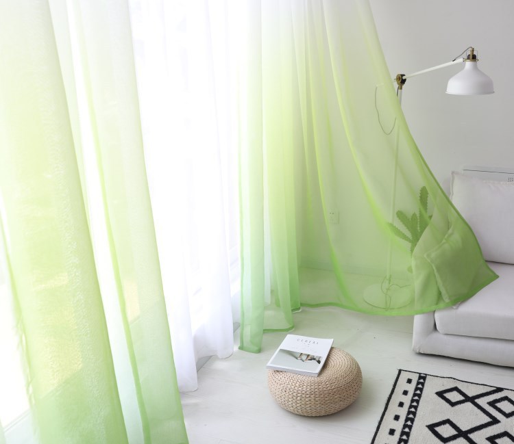 "Stylish Gradient Printed Curtains – Elegant Light-Filtering Screens" - AVENWU
