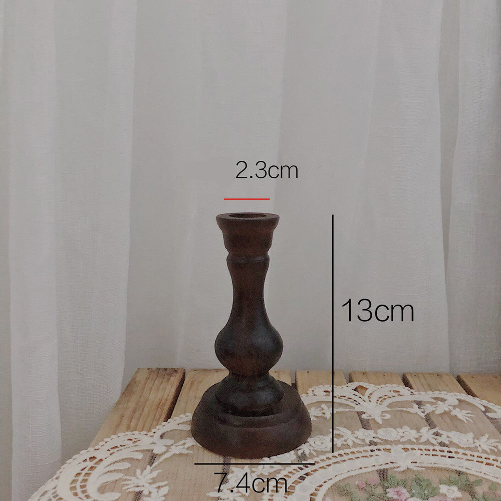wooden candle holder