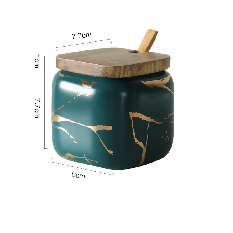 Nordic gold marble jar set with luxury modern home décor design.