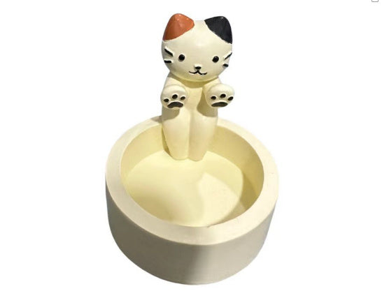 cute kitten candle holder