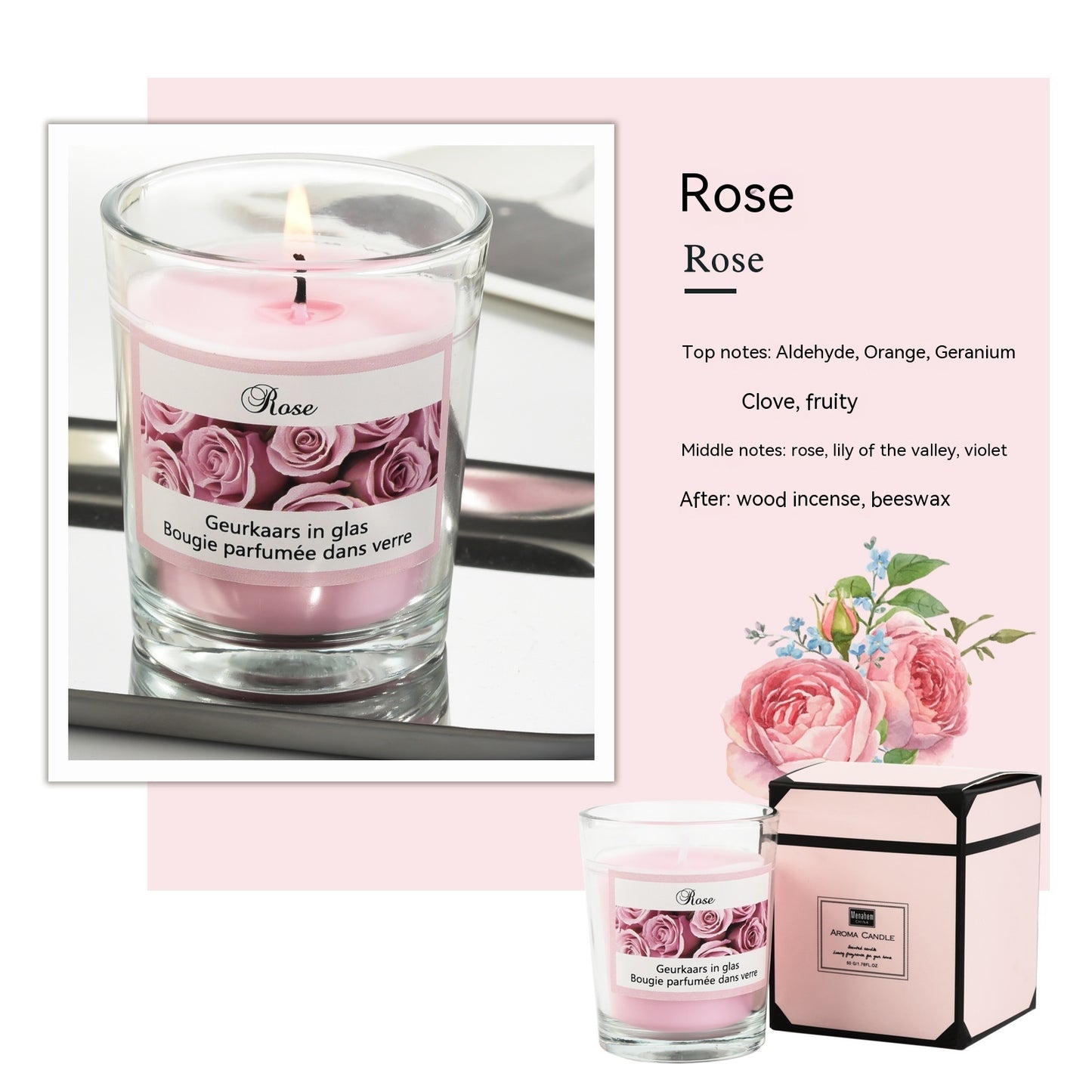 Romantic fragrance candle
