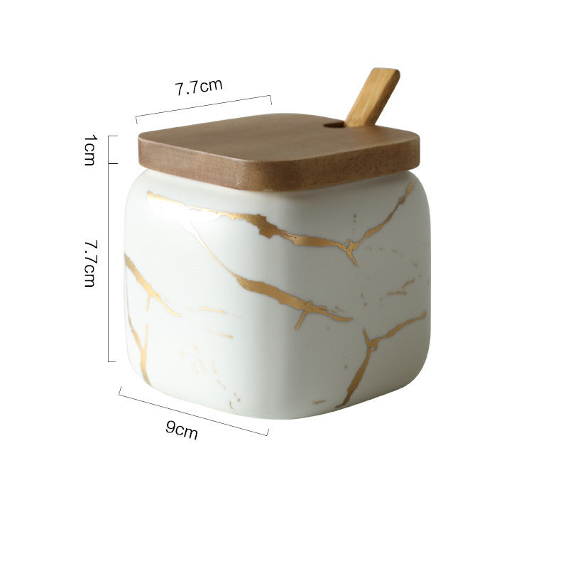 Nordic gold marble jar set with luxury modern home décor design.