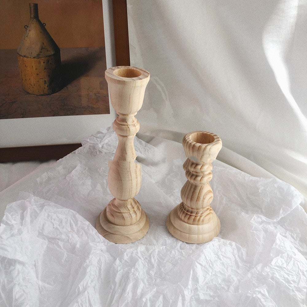 wooden candle holder