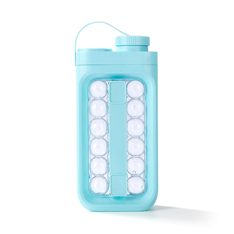 Portable ice ball kettle with quick release for summer drinks.