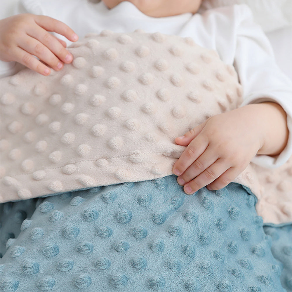 Dotted backing baby blanket
Receiving blanket for toddler