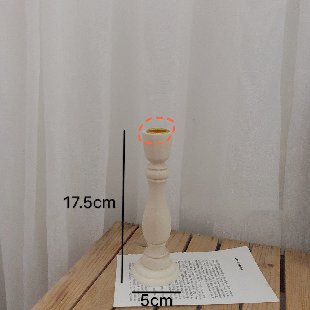 wooden candle holder