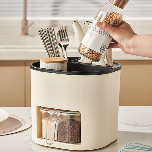 Multifunctional cutlery storage holder for chopsticks, spoons, and knives.