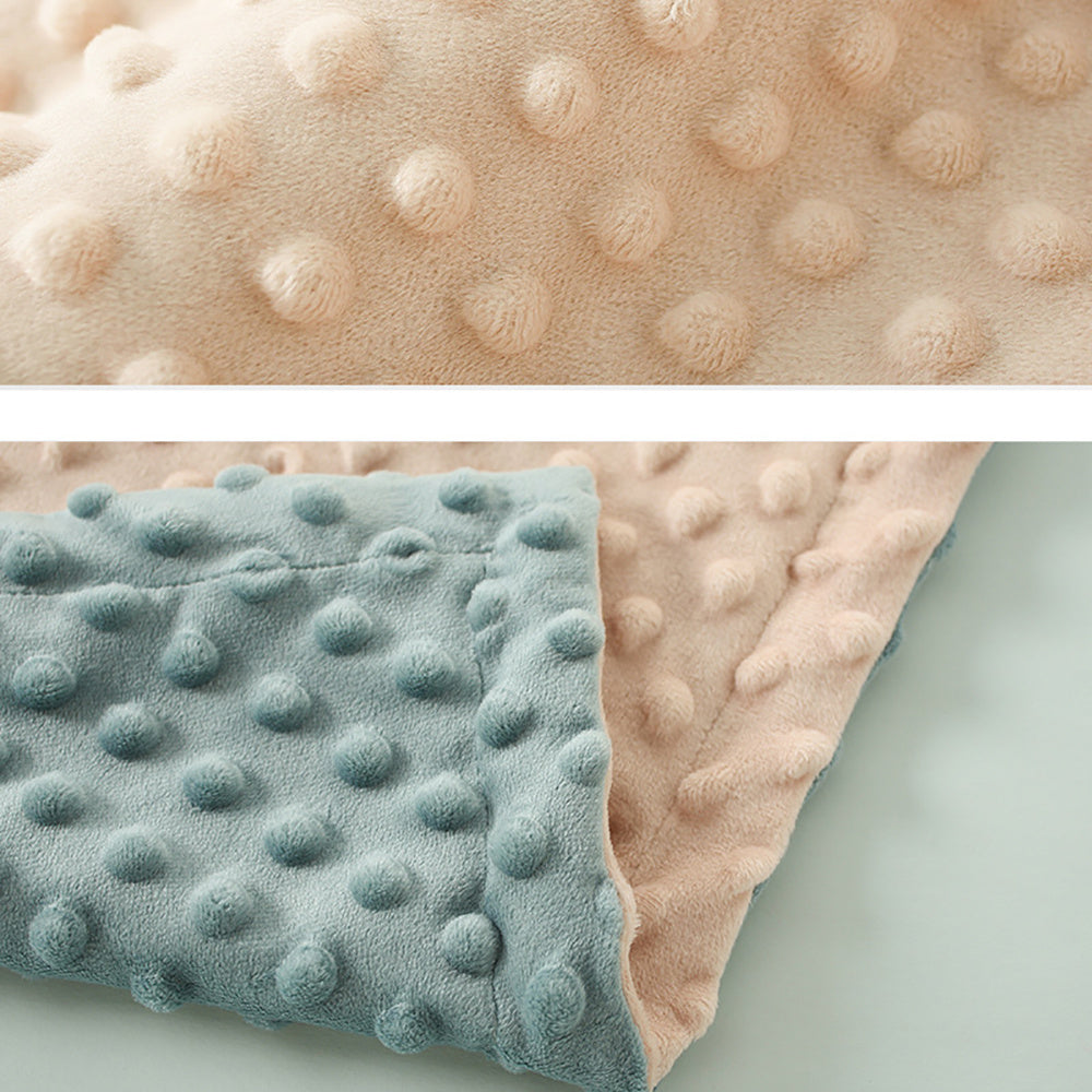 Dotted backing baby blanket
Receiving blanket for toddler