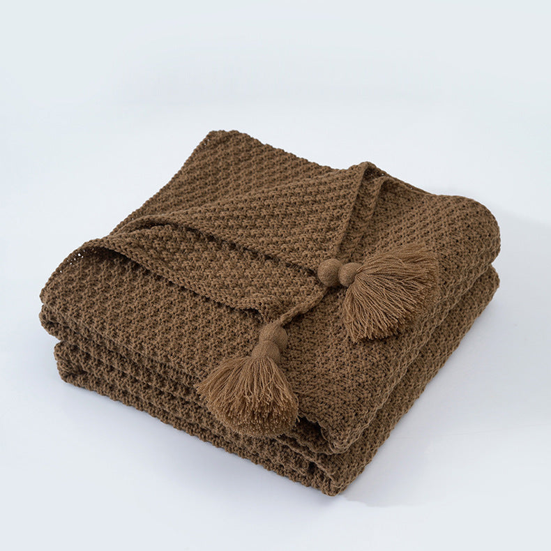 Knitted sofa cover throw
Office nap blanket