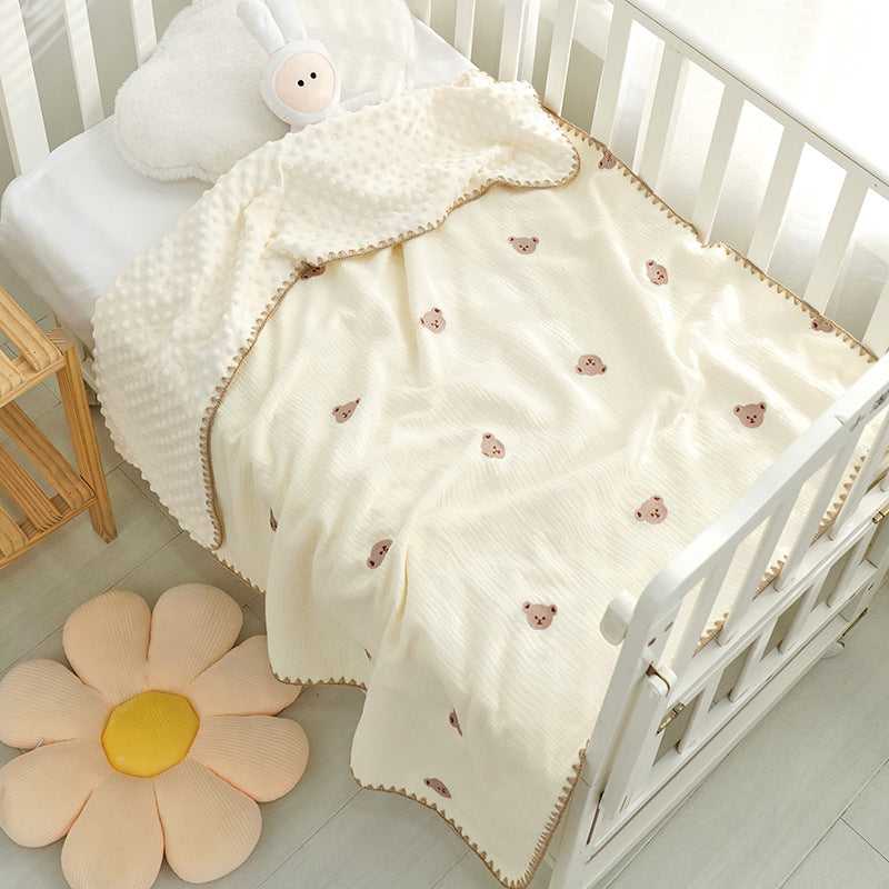 Crepe baby blanket
Newborn soothing blanket