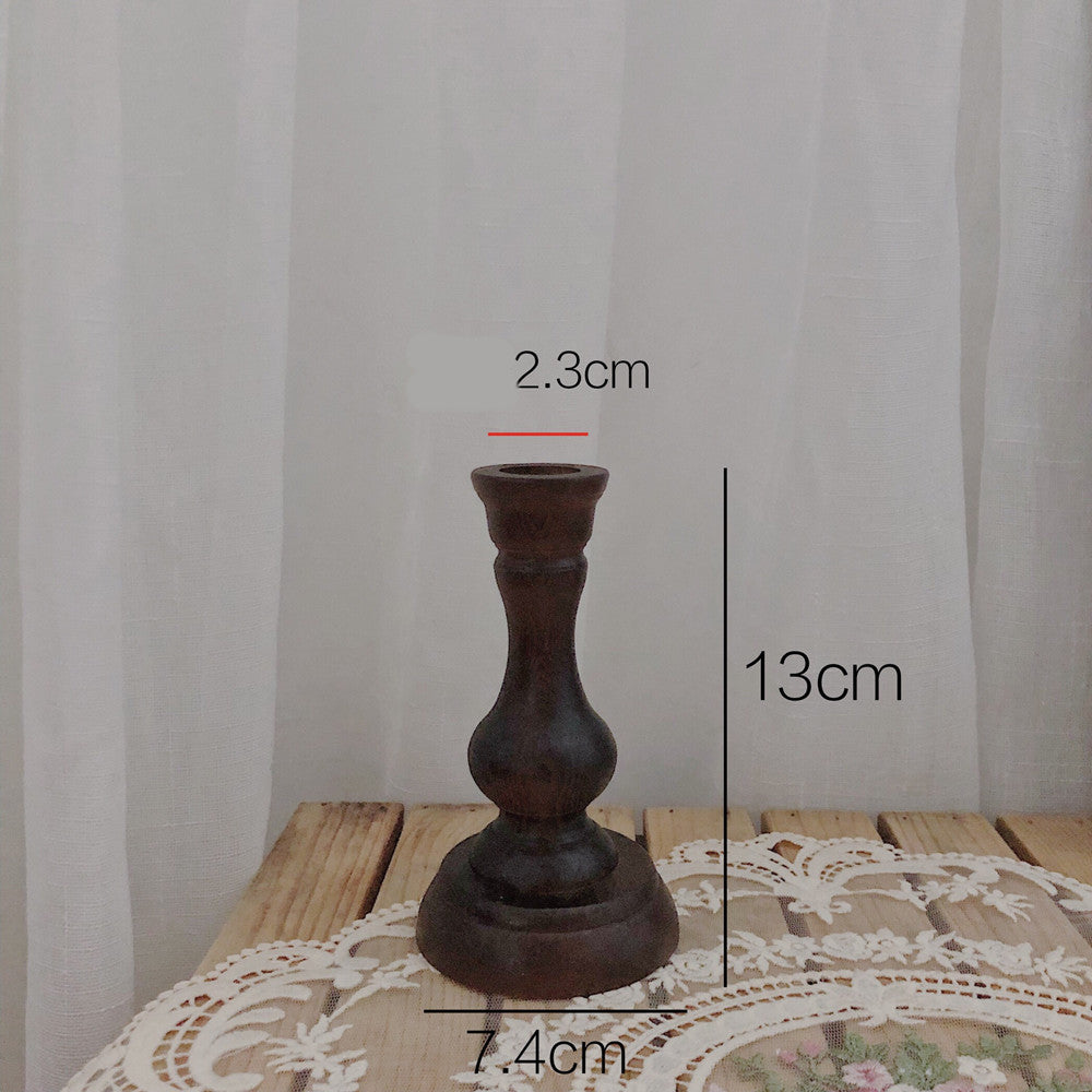wooden candle holder