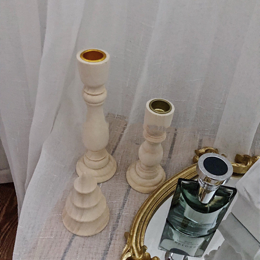wooden candle holder