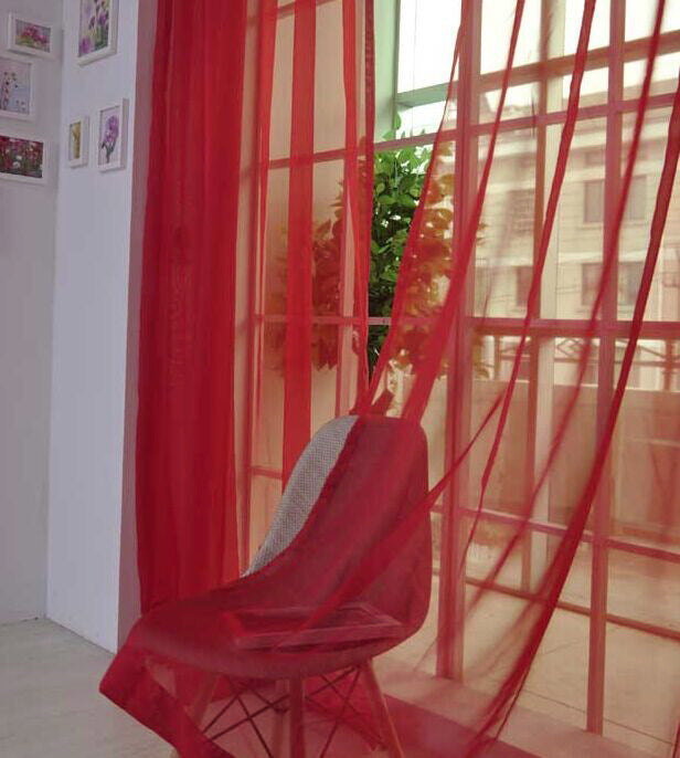 Solid Color Transparent Glass Mesh Curtains – Punch-Free & Ready-Made for Modern Windows - AVENWU