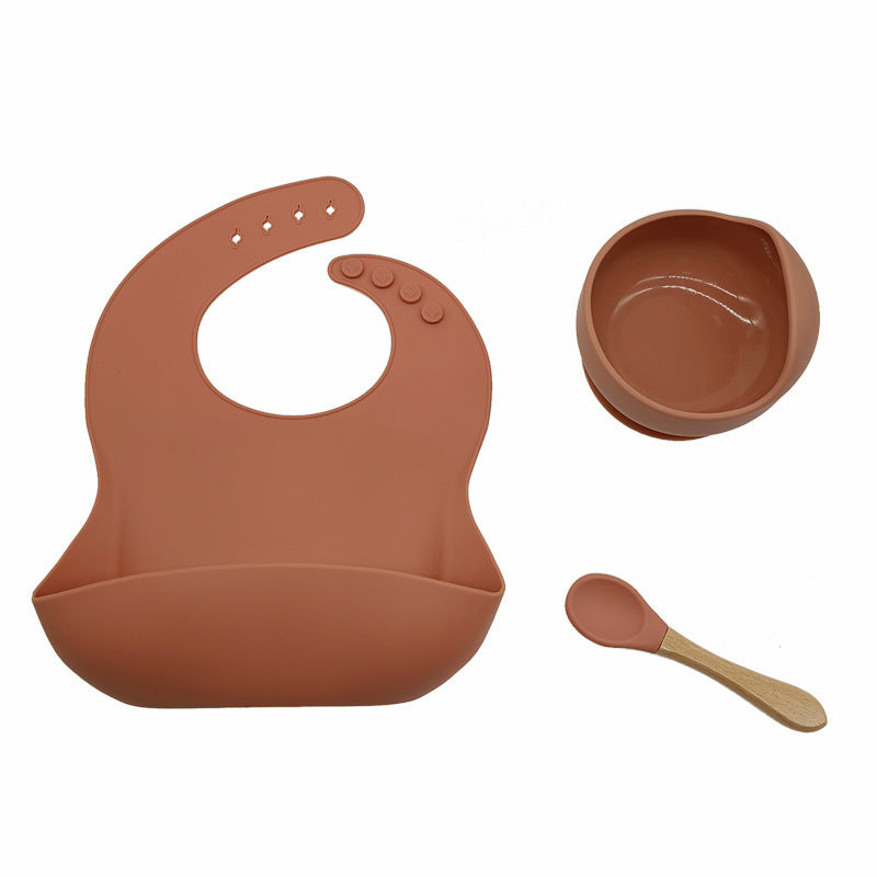 Silicone bib and spoon

Wooden baby spoon

