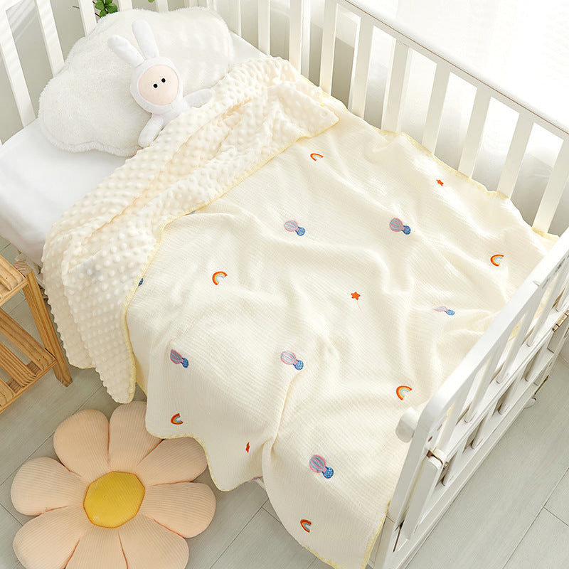 Crepe baby blanket

Newborn soothing blanket


