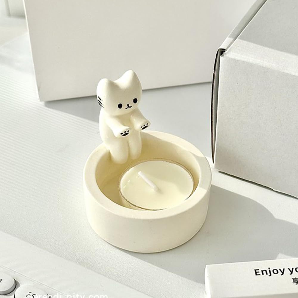 cute kitten candle holder

