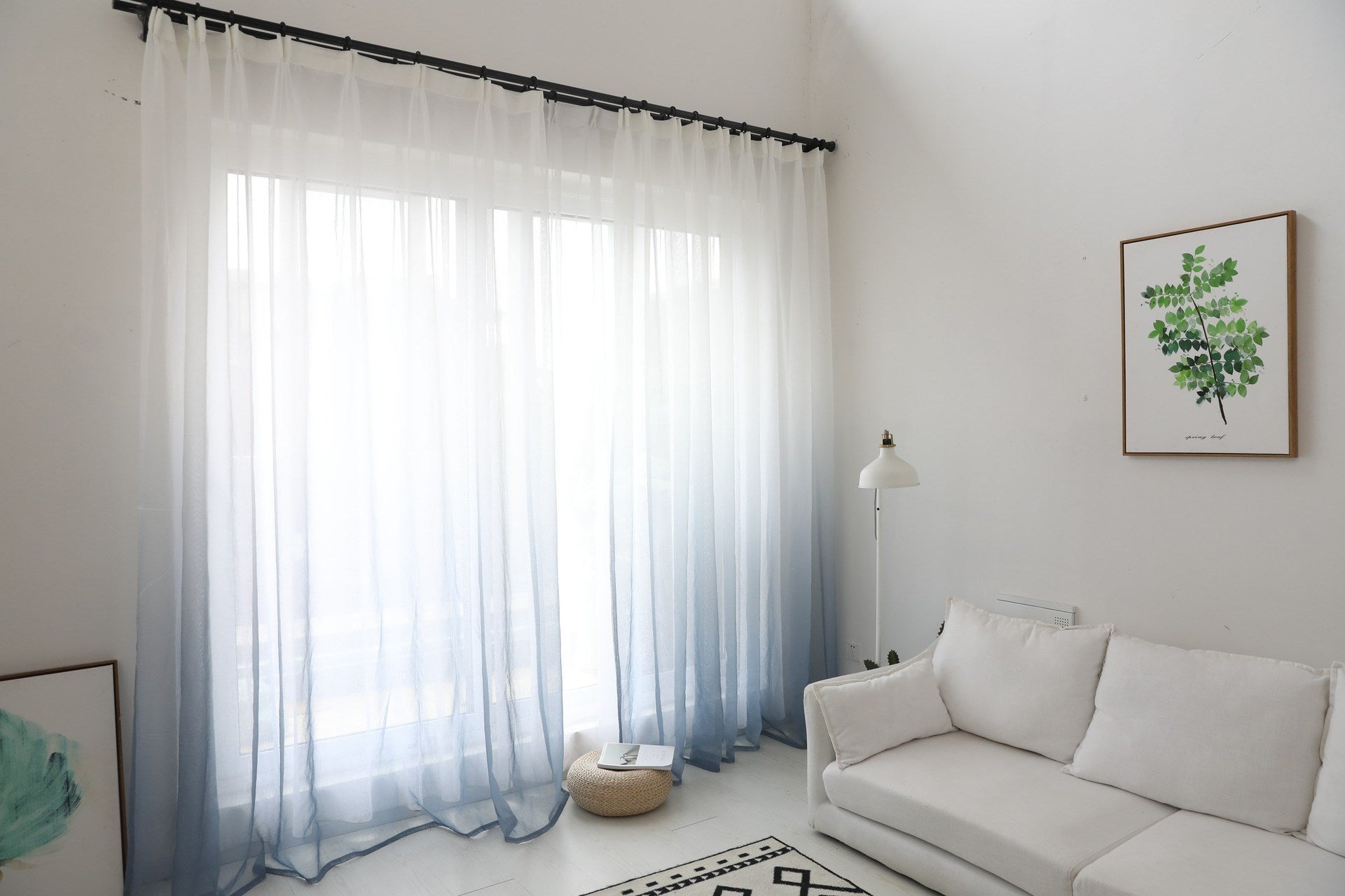"Stylish Gradient Printed Curtains – Elegant Light-Filtering Screens" - AVENWU