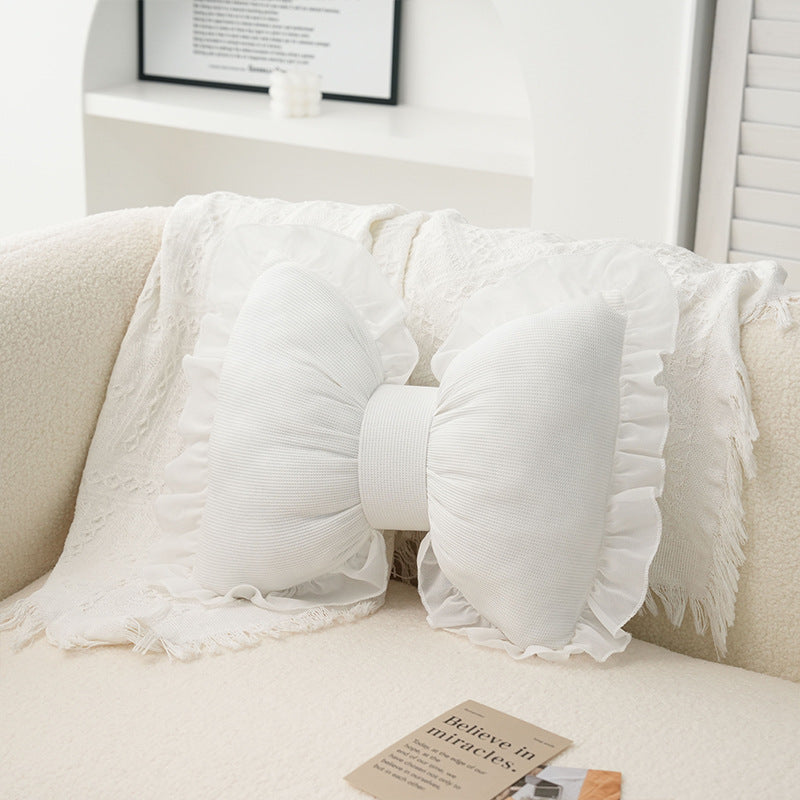 Lace side cushion