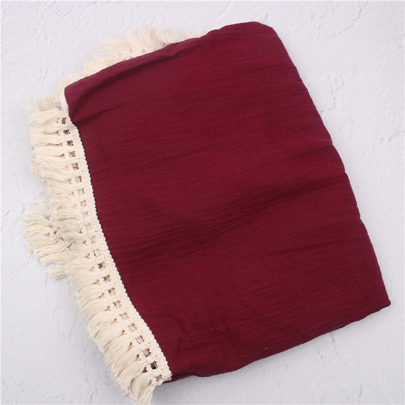 Double yarn baby towel

Tassel newborn towel


