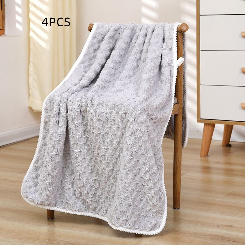 Coral Fleece Bath Towel – Soft, Cloud-Like Absorbent Towel for Home Use - AVENWU