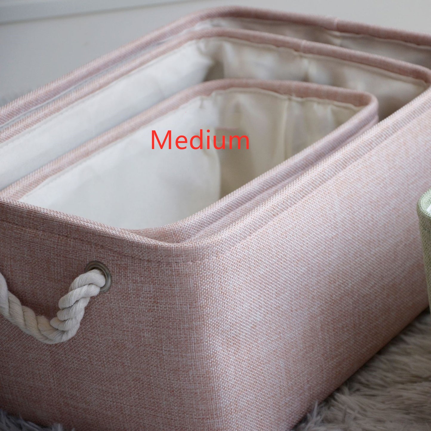 Fabric storage basket

