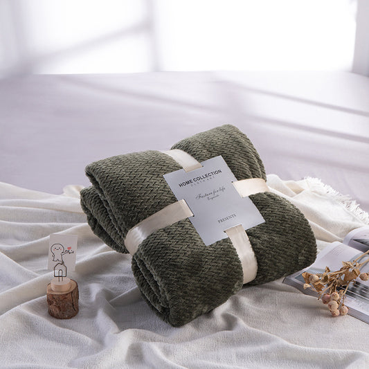Thick winter throw blanket

Textured flannel sofa blanket