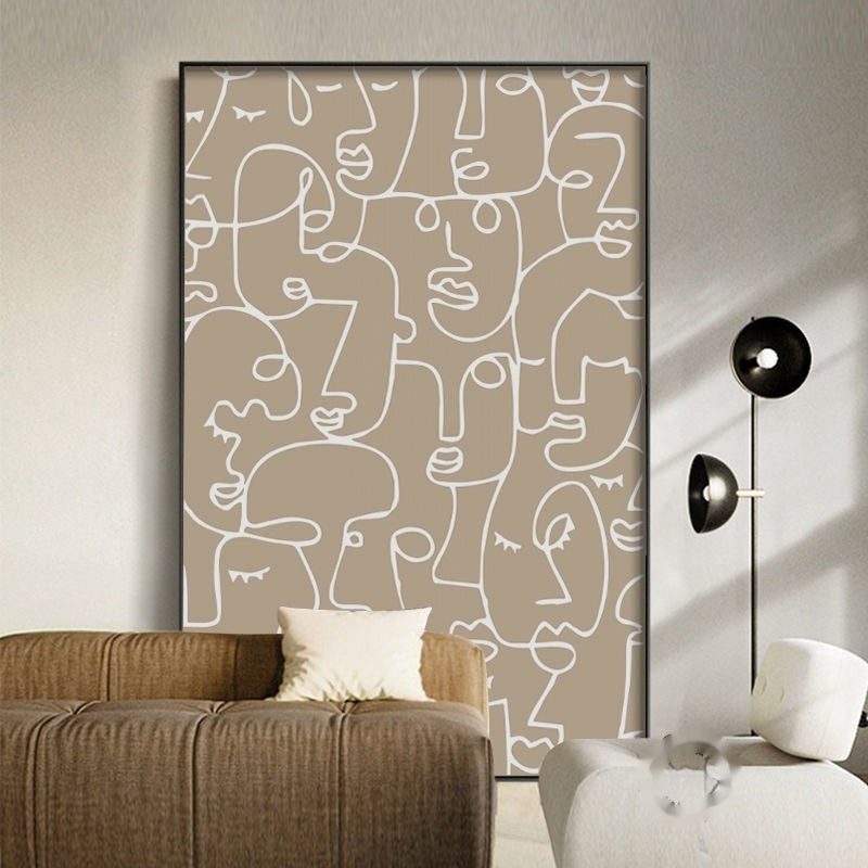 sofa background wall art

