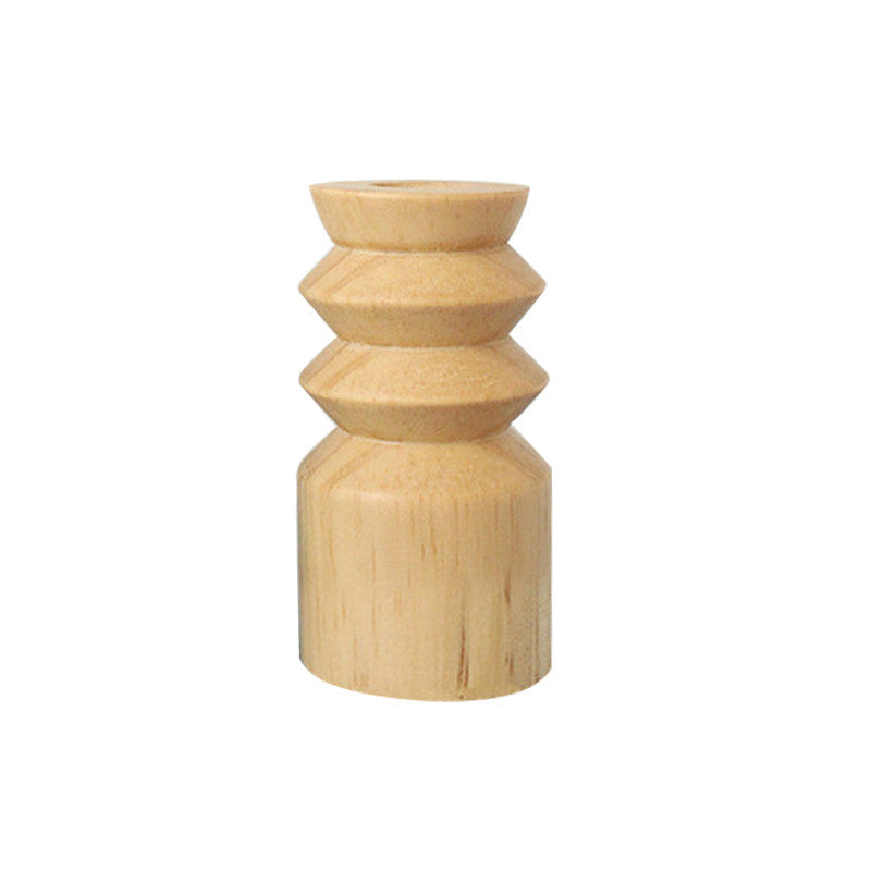 wood candle holder