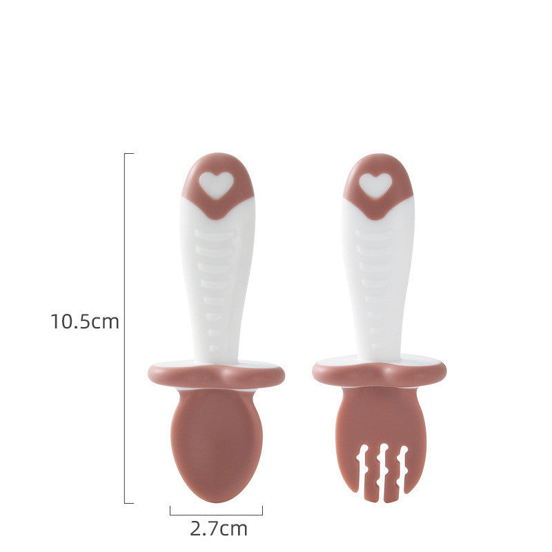 Soft-tip baby fork

Self-feeding utensils

