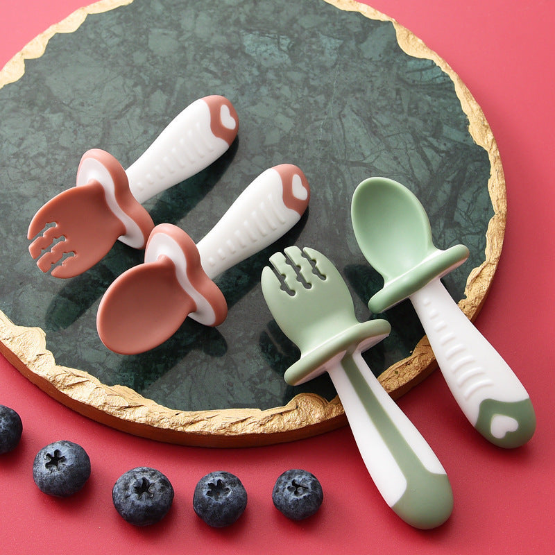 Soft-tip baby fork

Self-feeding utensils

