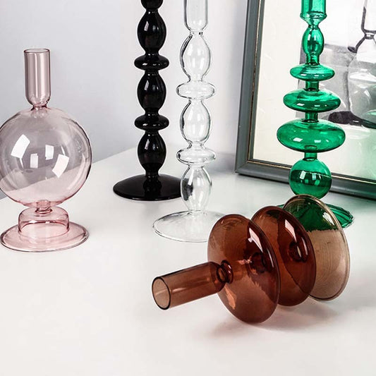 Transparent candle holder

