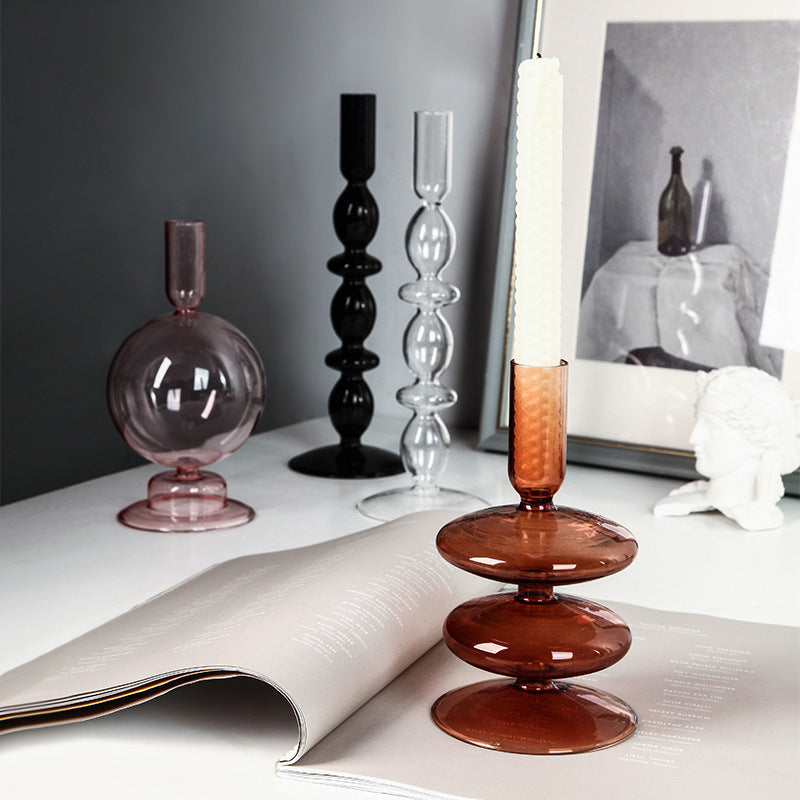 Transparent candle holder

